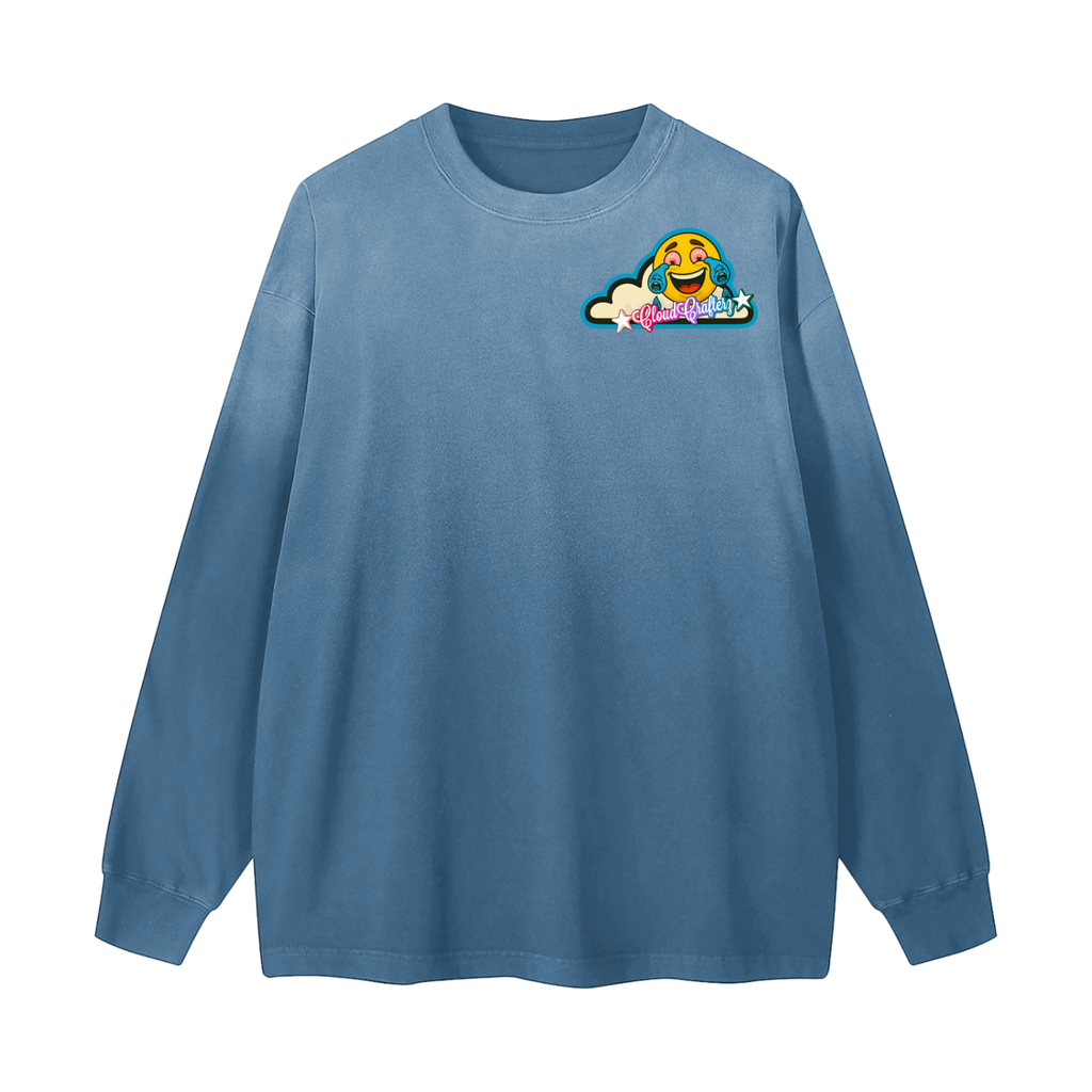 CloudCrafterz,Washed,Gradient,Sleeves,Heavyweight,Cotton,Casual