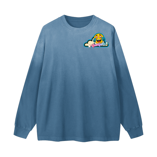 CloudCrafterz,Washed,Gradient,Sleeves,Heavyweight,Cotton,Casual